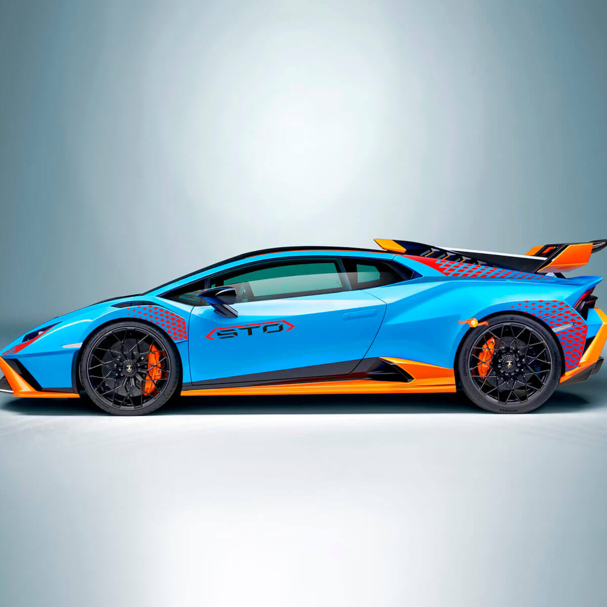 Checkered Graphics Racing Door Rear Front Wing Vinyl Decal Sticker For Lamborghini Huracan STO