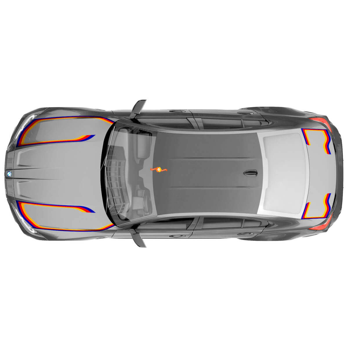 M Performance Bonnet Boot Graphic Stripes Vinyl Decal for BMW M3 G80