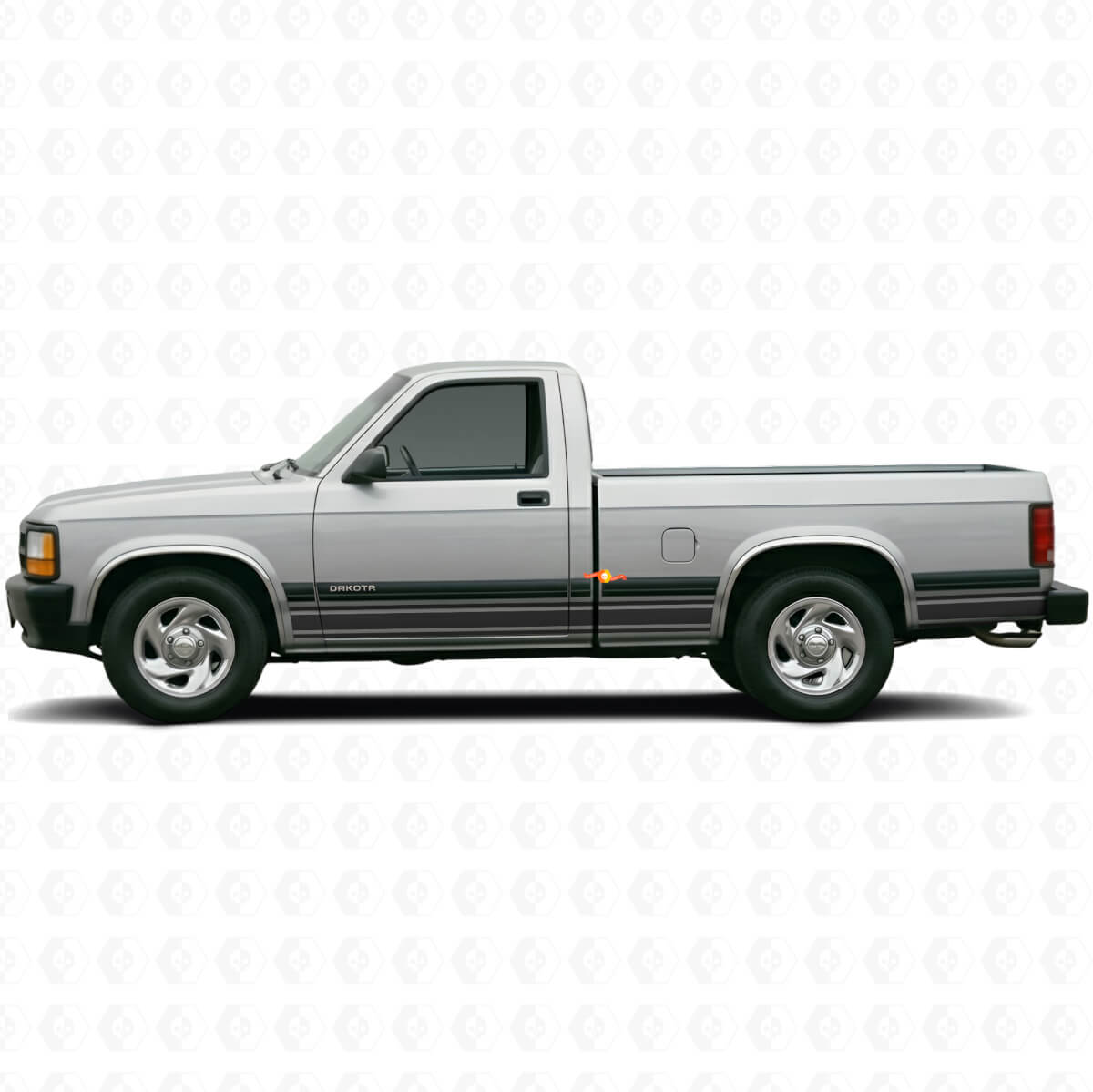 Straight Lines Rocker Panel Side Vinyl Sticker Decal for Dodge Dakota 1987-1996