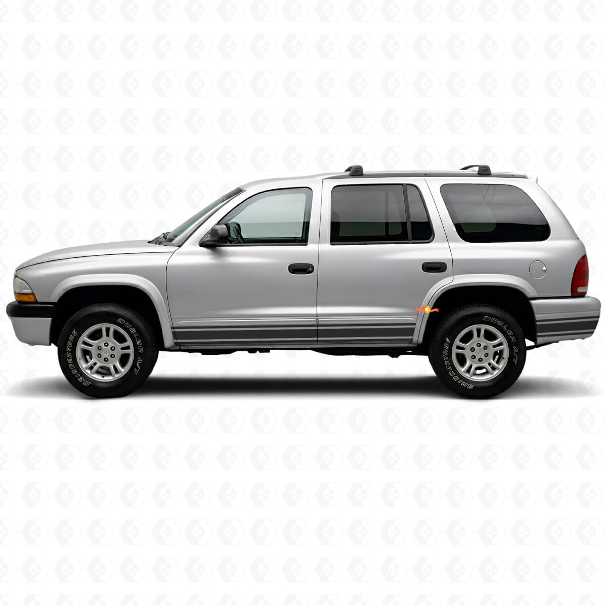 Straight Lines Rocker Panel Side Vinyl Sticker Decal for Dodge Durango 1998-2003