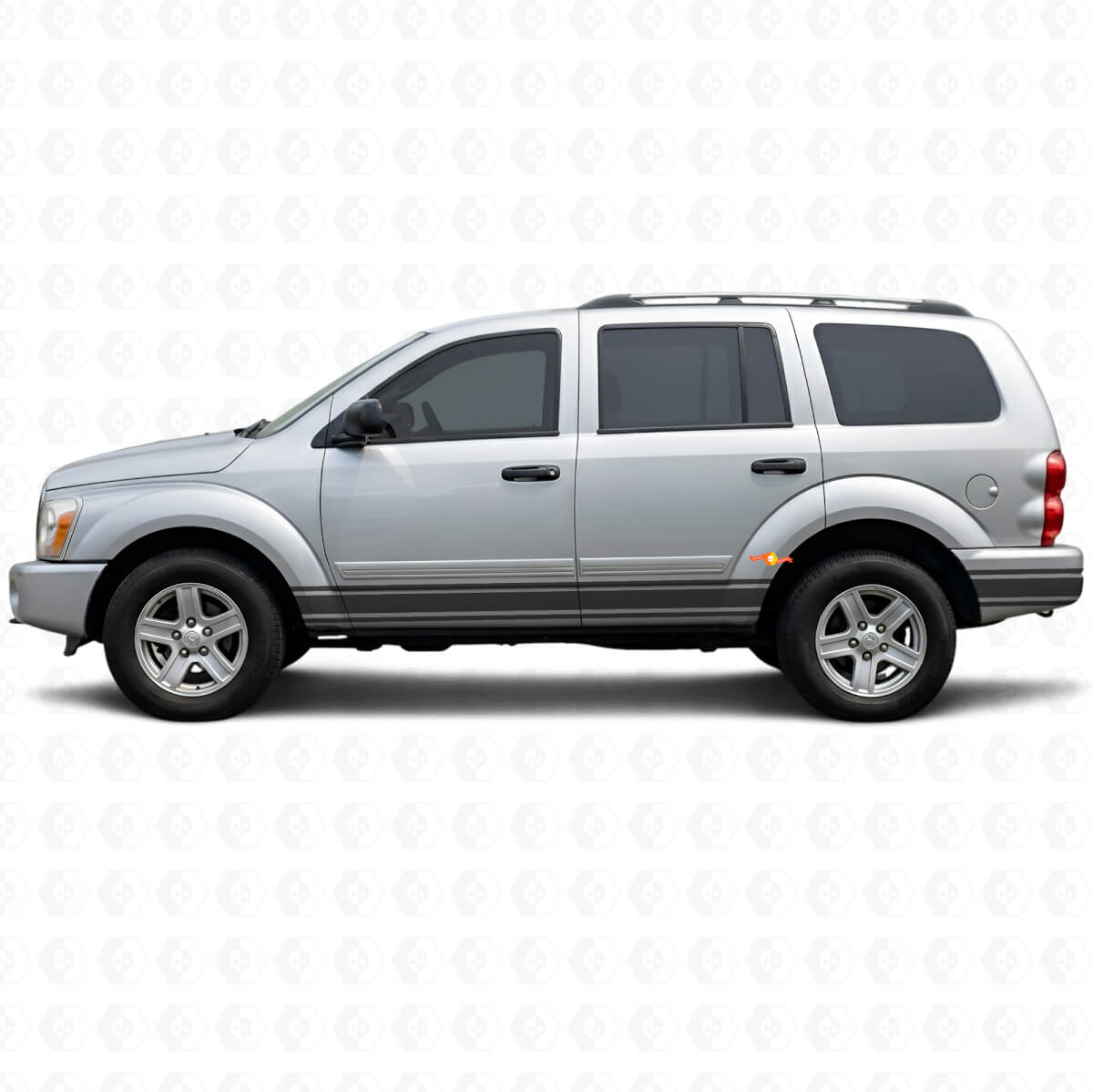 Straight Lines Rocker Panel Side Vinyl Sticker Decal for Dodge Durango 2004-2009