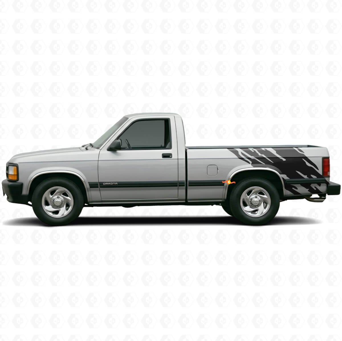 Mud Splash Graphic Rear Side Vinyl Decal for Dodge Dakota 1987-1996