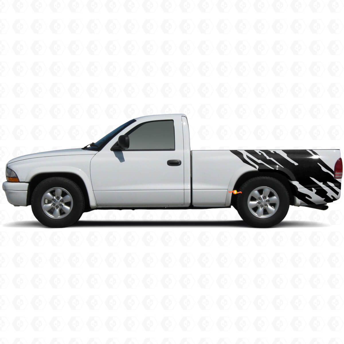 Mud Splash Graphic Rear Side Vinyl Decal for Dodge Dakota 1997-2004