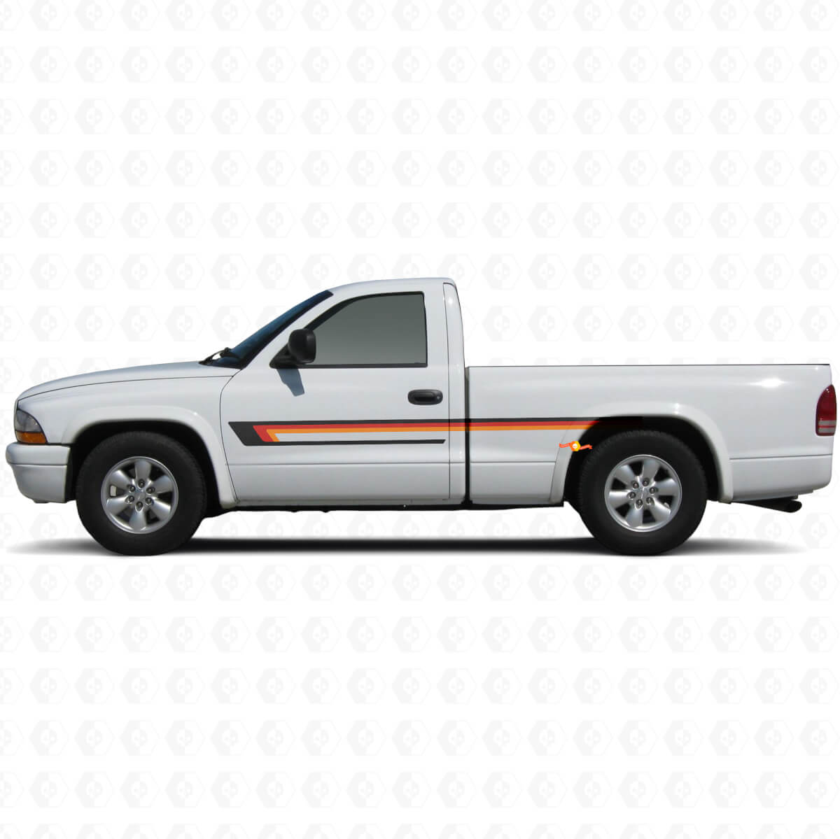 Triple Stripe Door Side Vinyl Decal for Dodge Dakota 1997-2004