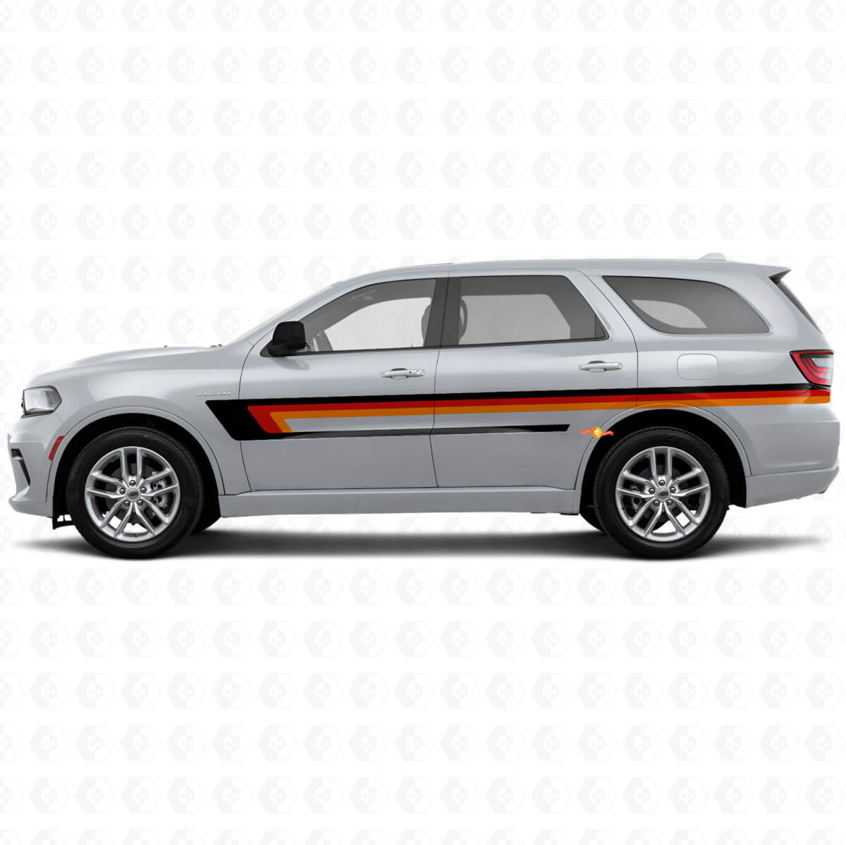 Triple Stripe Door Side Vinyl Decal for Dodge Durango 2011+