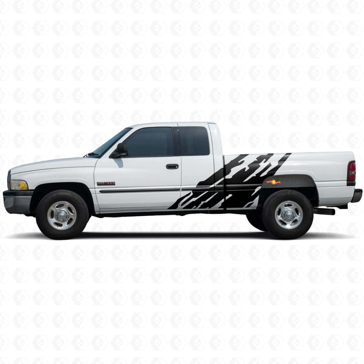 Mud Splash Graphic Side Vinyl Decal for Dodge Ram 1500 1994-2001