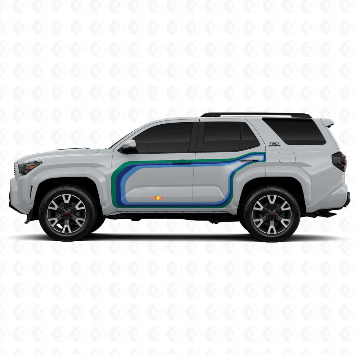Adhesifs Autocollants Latéraux Graphiques Rayures Fermées Pour Toyota 4Runner