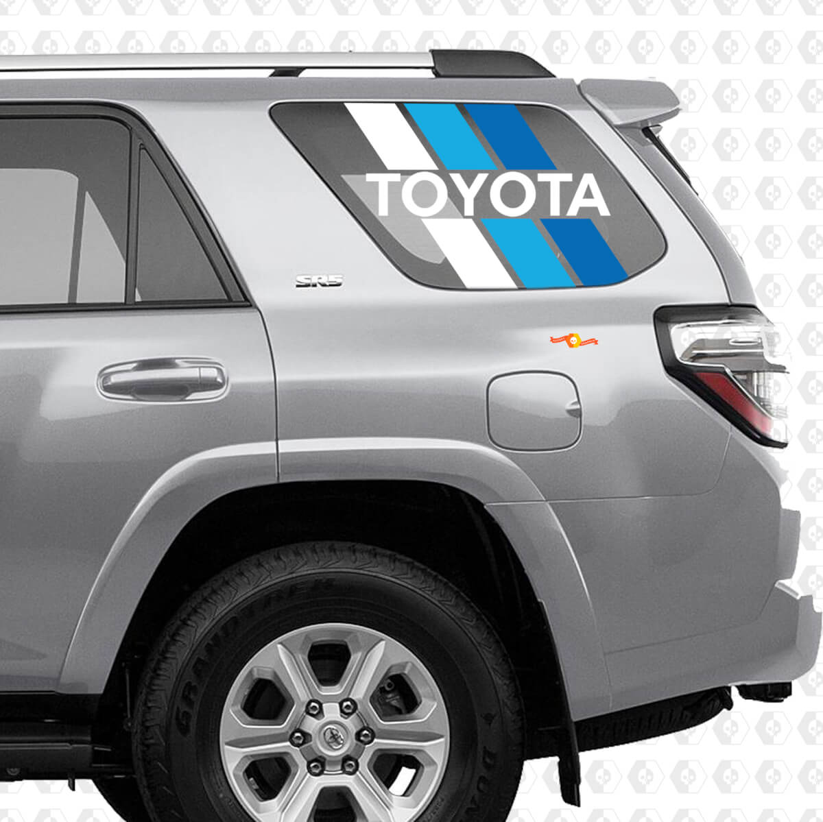Pair Retro PRECUT Window Racing Stripes TRD Stripes Side Vinyl Decals Stickers for Toyota 4Runner