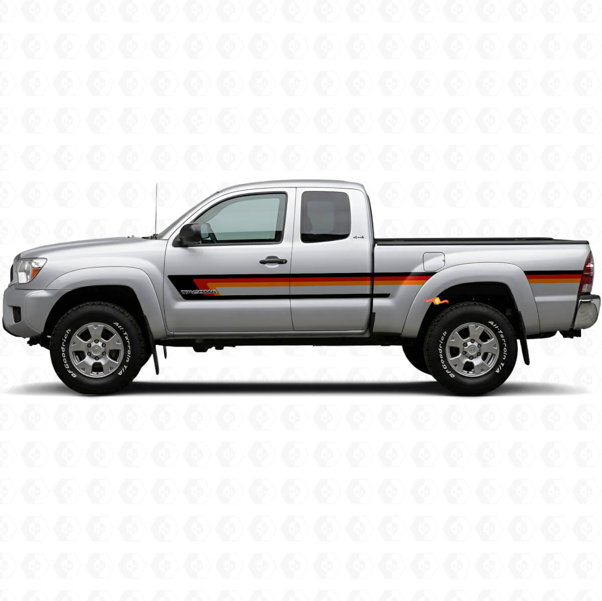 Triple Stripes Door Side Vinyl Decal for Toyota Tacoma 2004-2015