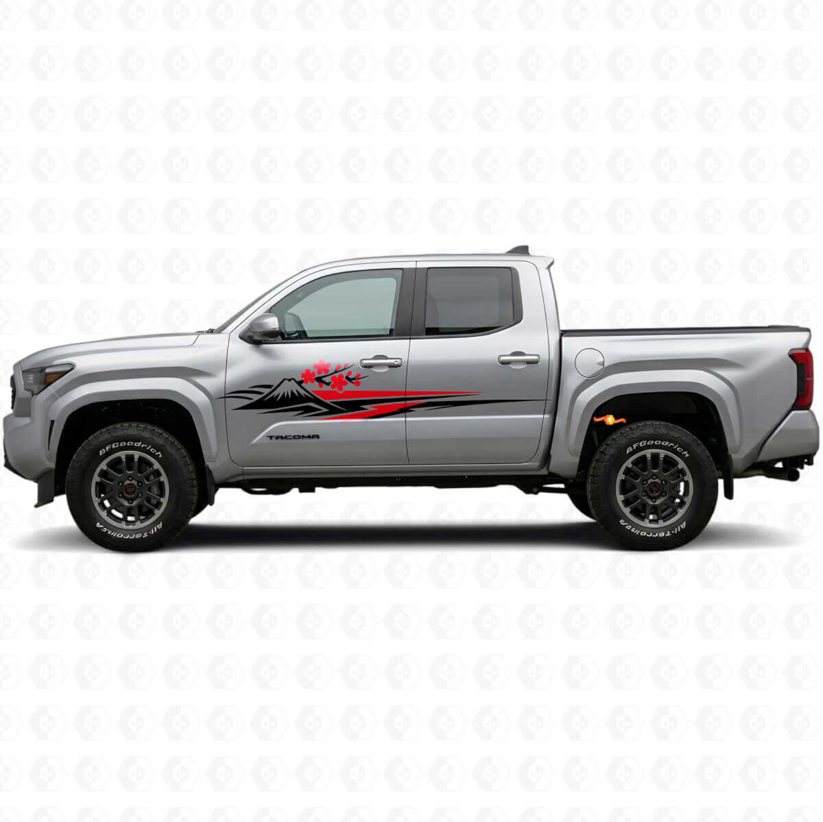 Japanische Sakura Grafik Seiten Vinyl Aufkleber Set für Toyota Tacoma 2023+