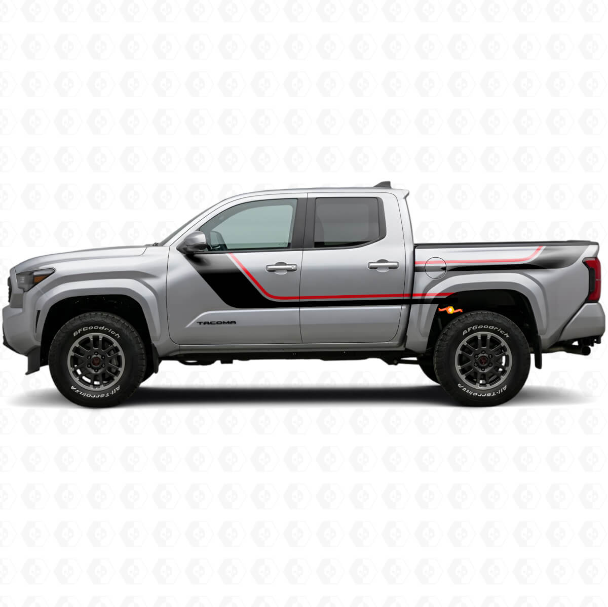 Twin Stripes Door and Rear Side Vinyl Decal Kit for Toyota Tacoma 2023+