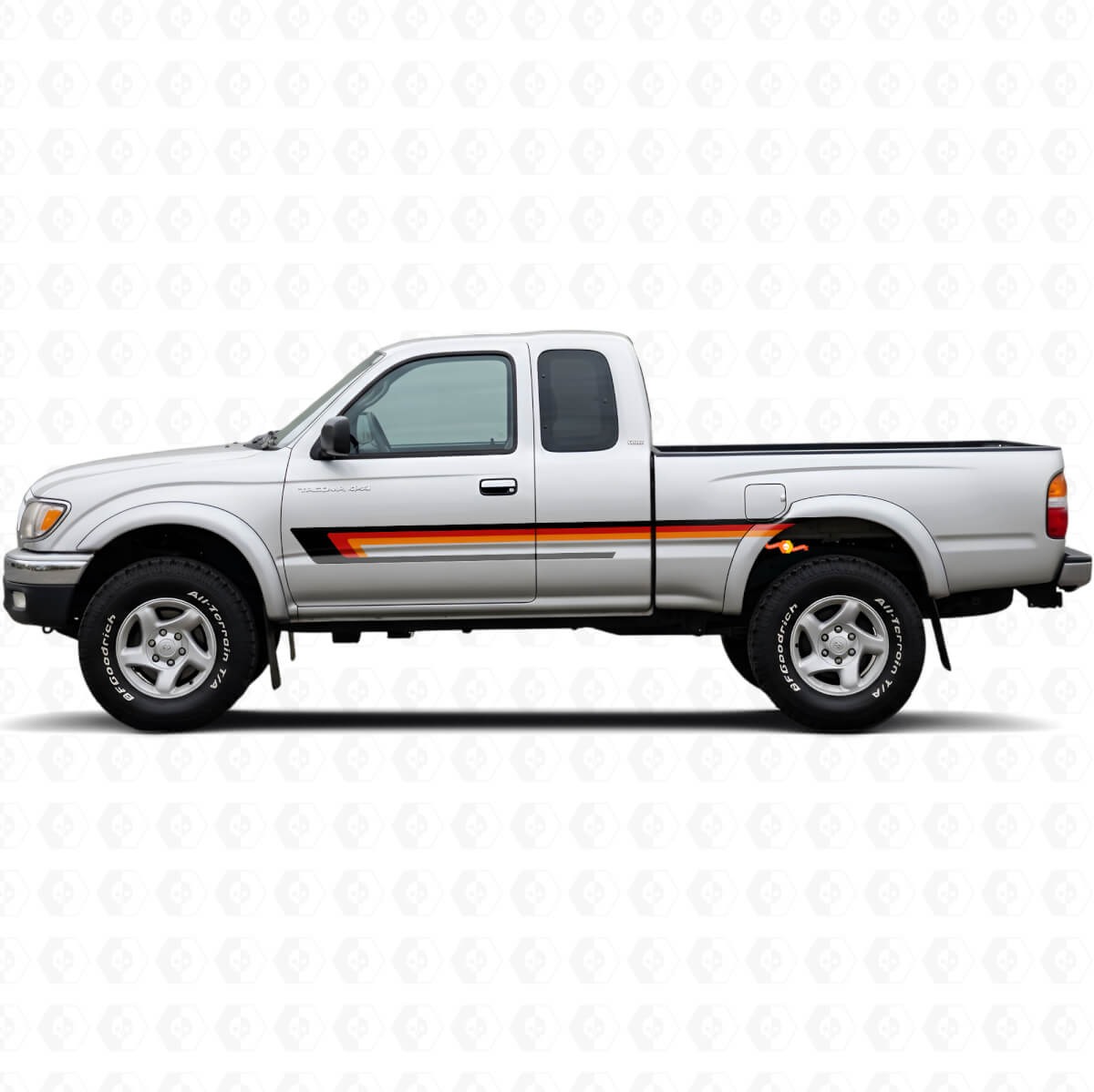 Triple Stripes Door Side Vinyl Decal for Toyota Tacoma 1995-2004