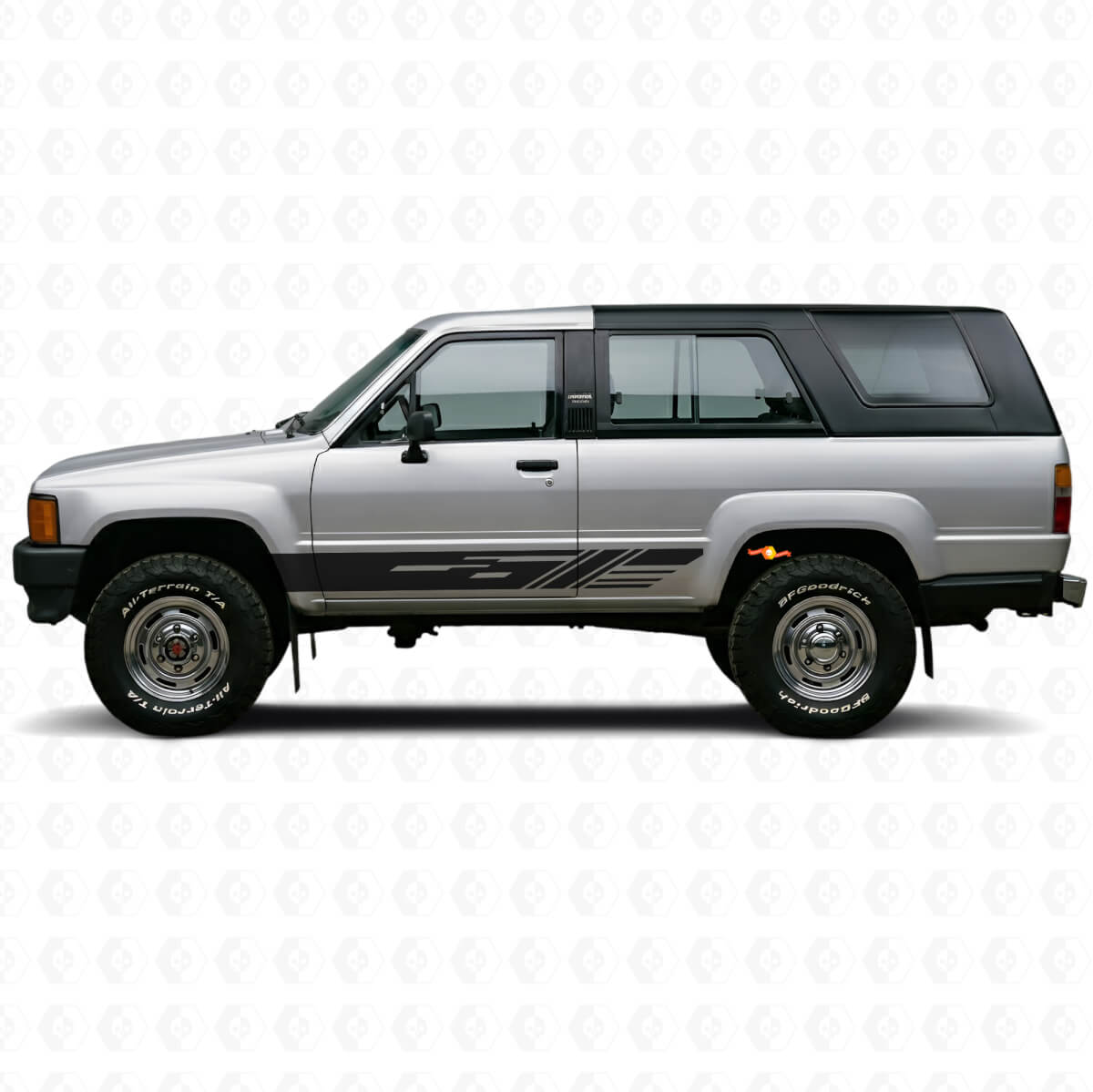 Decorated Stripes Rocker Panel Vinyl Decal for Toyota 4Runner 1984-1989