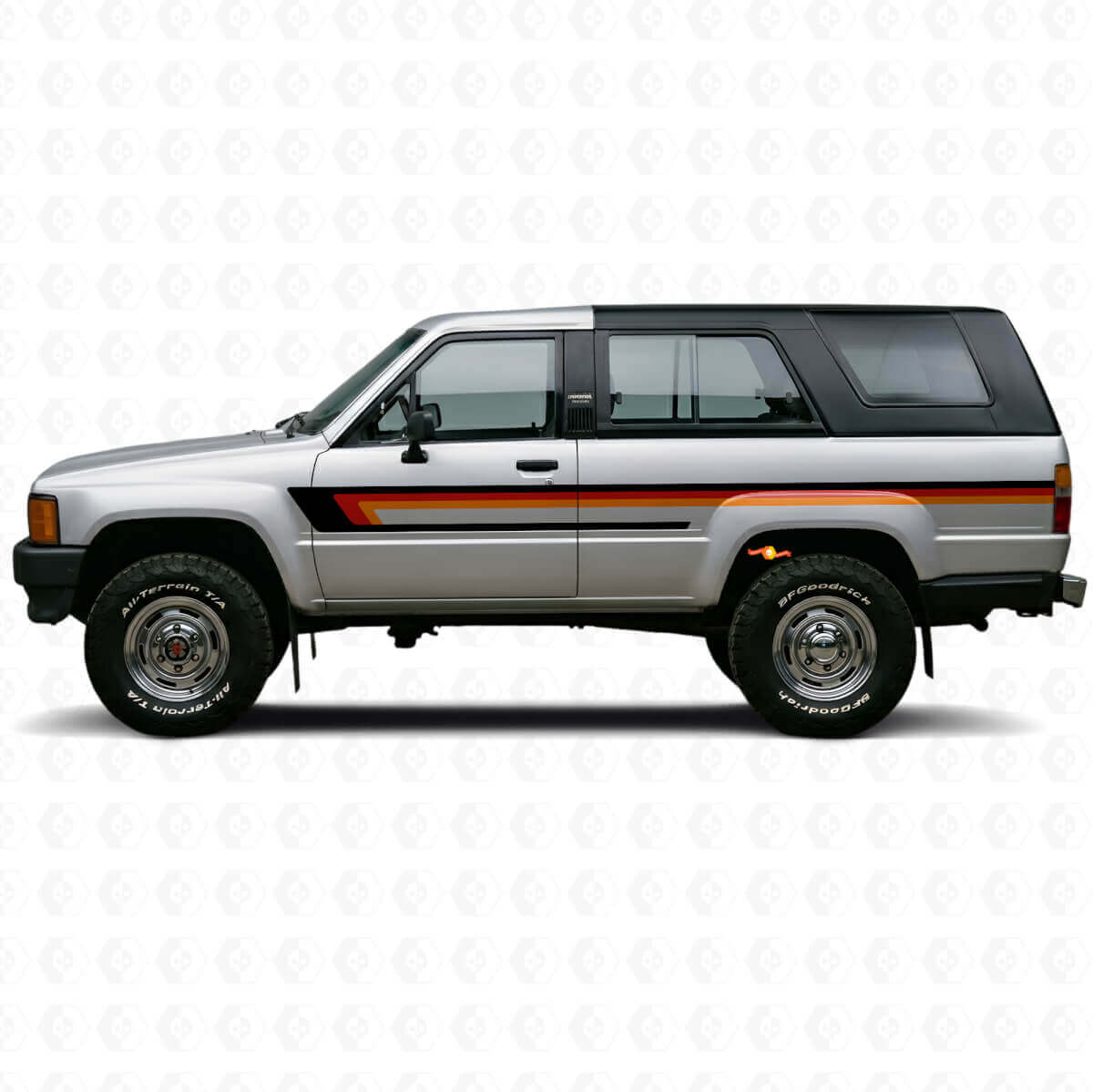 Triple Stripes Door Side Vinyl Decal for Toyota 4Runner 1984-1989