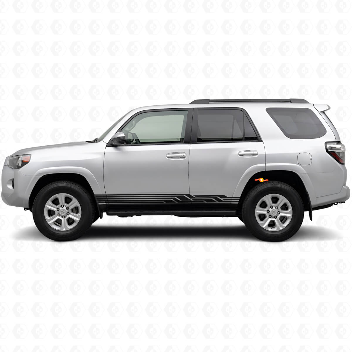 Intertwined Stripes Rocker Panel Vinyl Decal for Toyota 4Runner 2009-2024
