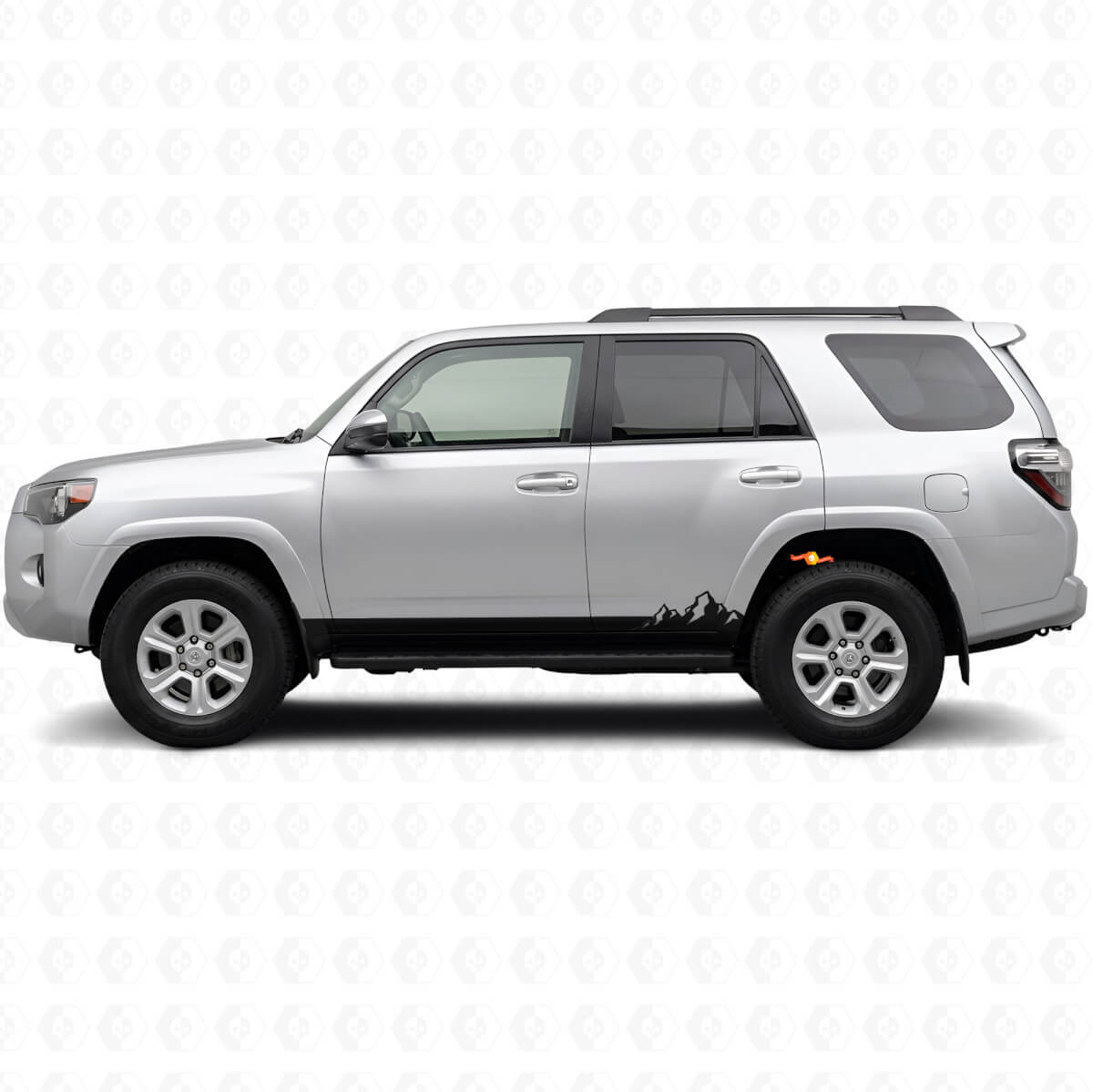 Mountains Thin Stripes Rocker Panel Vinyl Decal for Toyota 4Runner 2009-2024