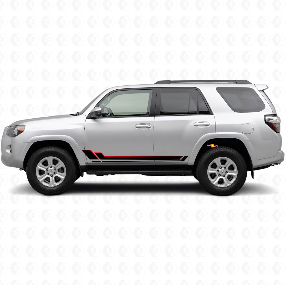 Twin Stripes Rocker Panel Vinyl Decal Kit for Toyota 4Runner 2009-2024
