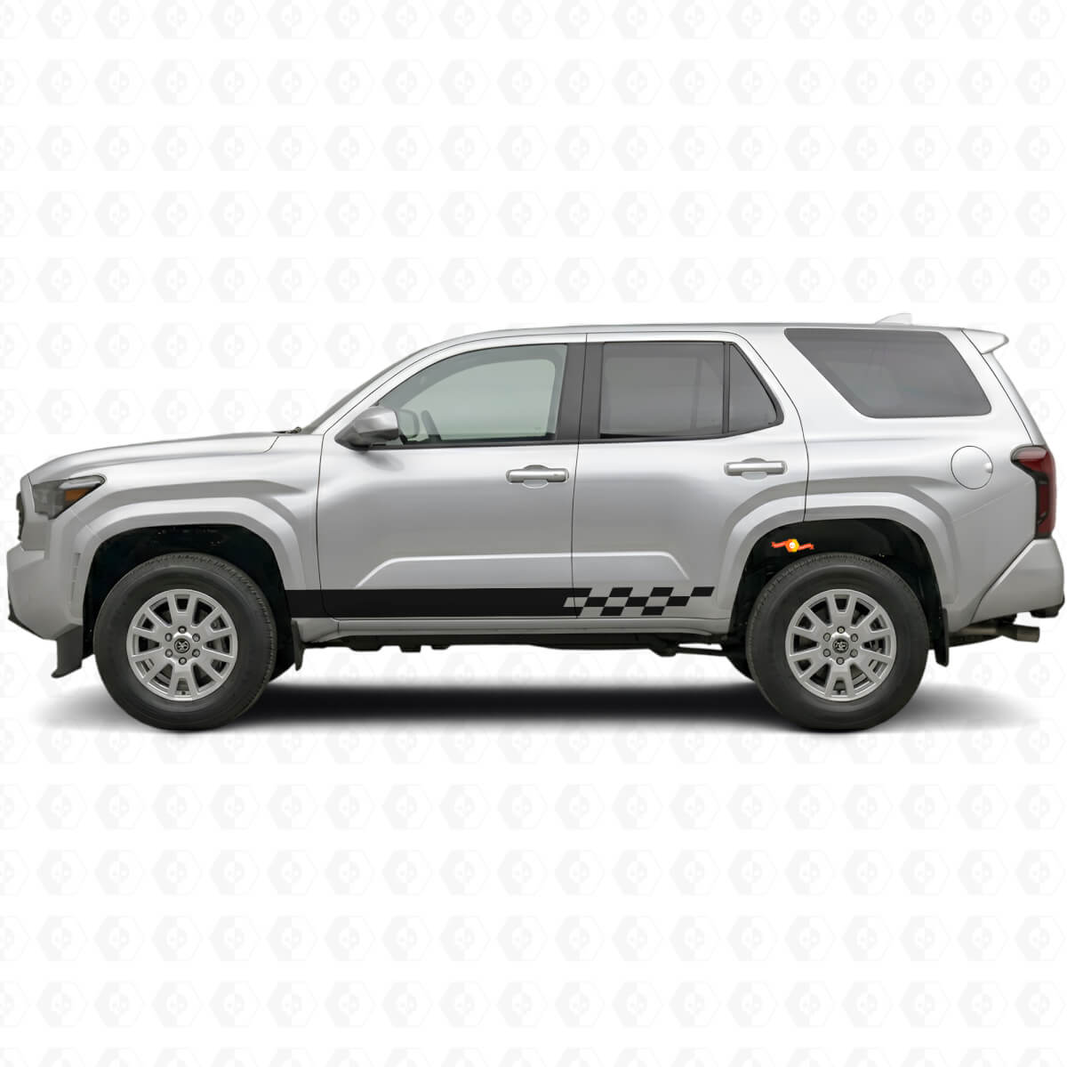 Checkered Stripes Rocker Panel Vinyl Decal for Toyota 4Runner 2024+