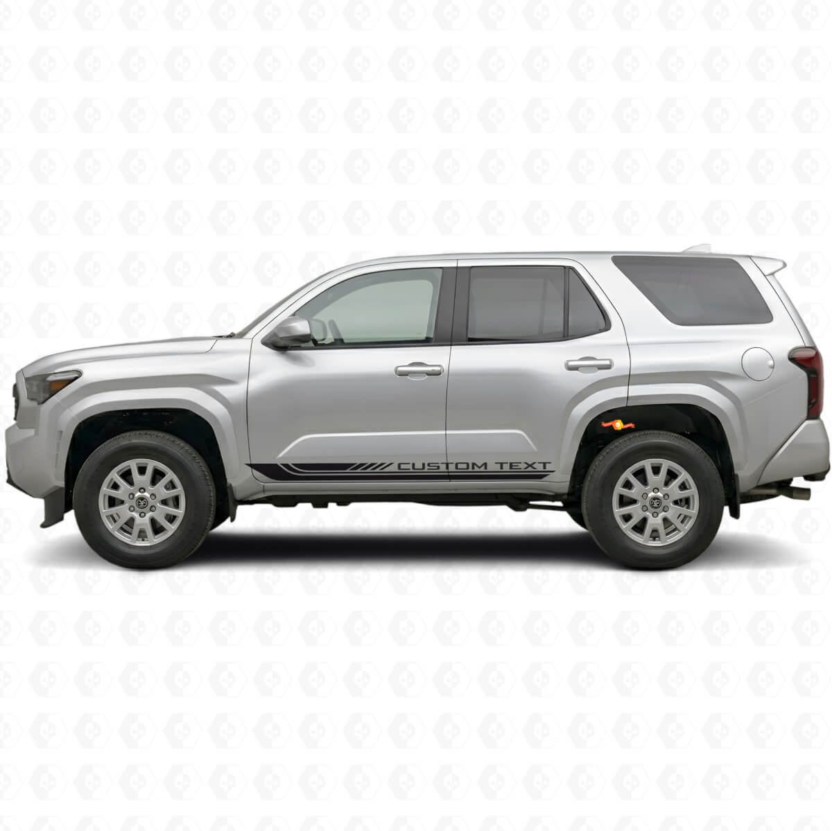 Checkered Curved Stripes Rocker Panel Vinyl Decal for Toyota 4Runner 2024+