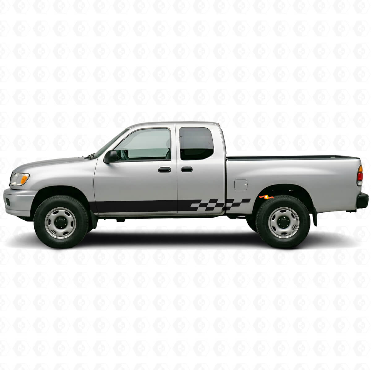 Checkered Stripes Rocker Panel Vinyl Decal for Toyota Tundra 1999–2006