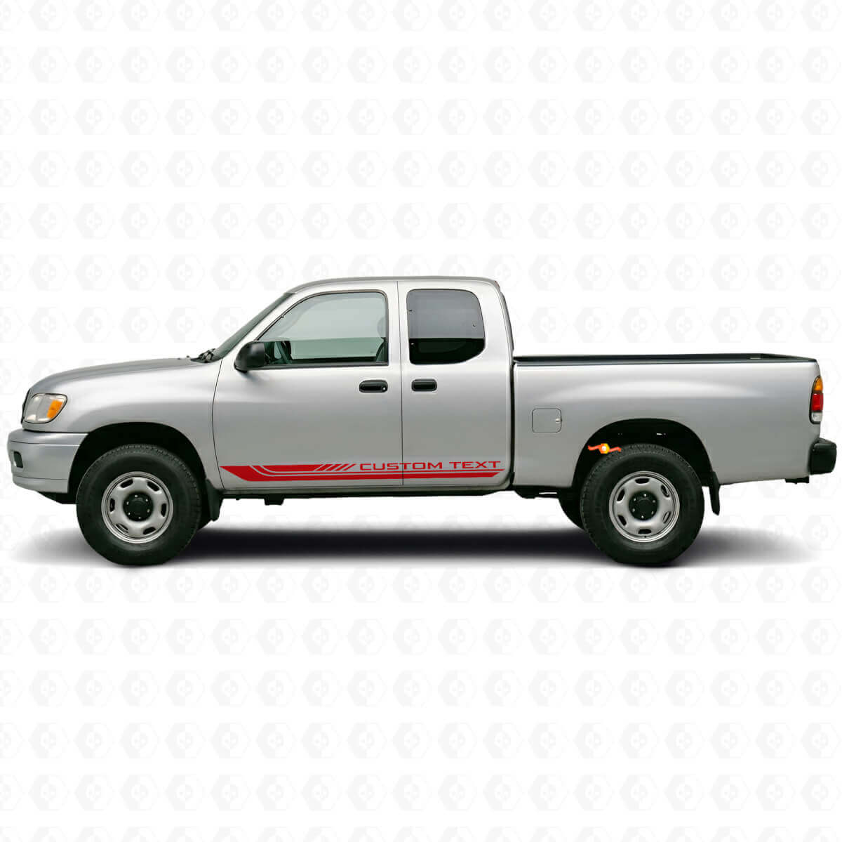 Checkered Curved Stripes Rocker Panel Vinyl Decal for Toyota Tundra 1999-2006