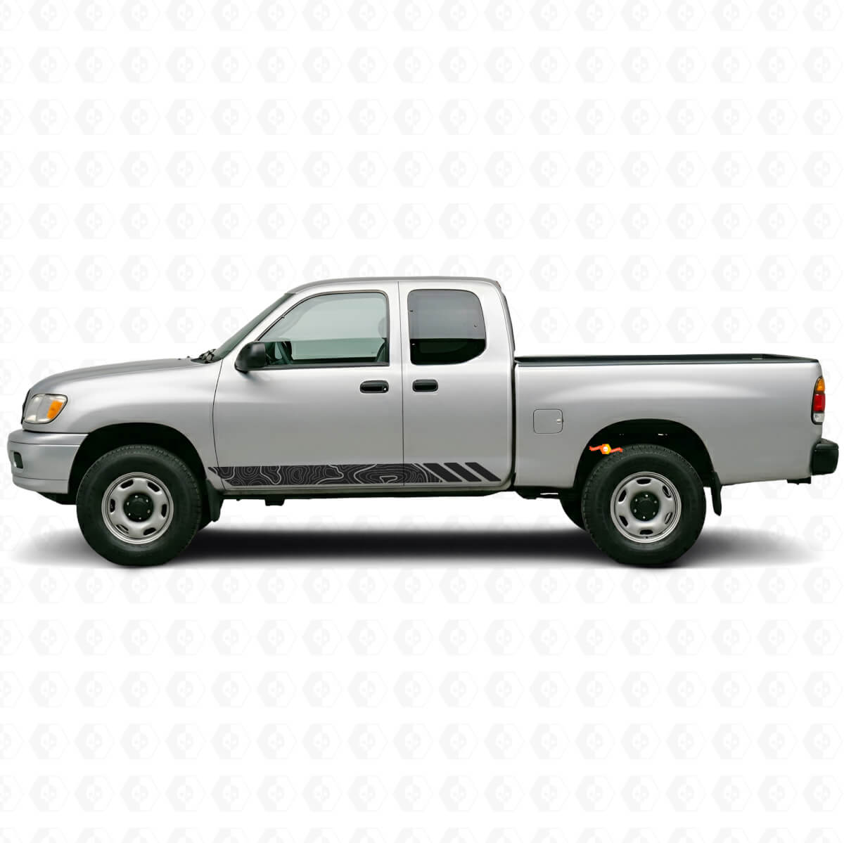 Topographic Style Stripes Doors Vinyl Decal for Toyota Tundra 1999-2006