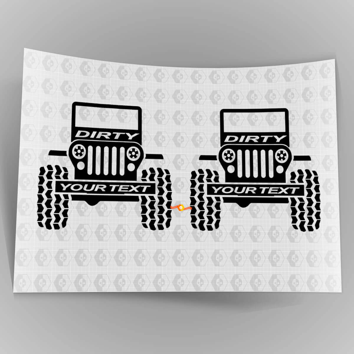 Dirty Vinyl Decal for Jeep Wrangler Rubicon Sahara JK CJ TJ YJ
