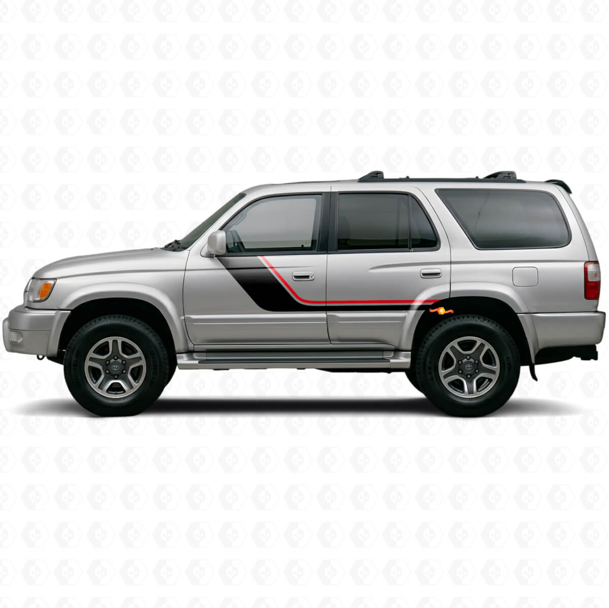 Twin Stripes Side Vinyl Decal Kit for Toyota 4Runner 1995-2002