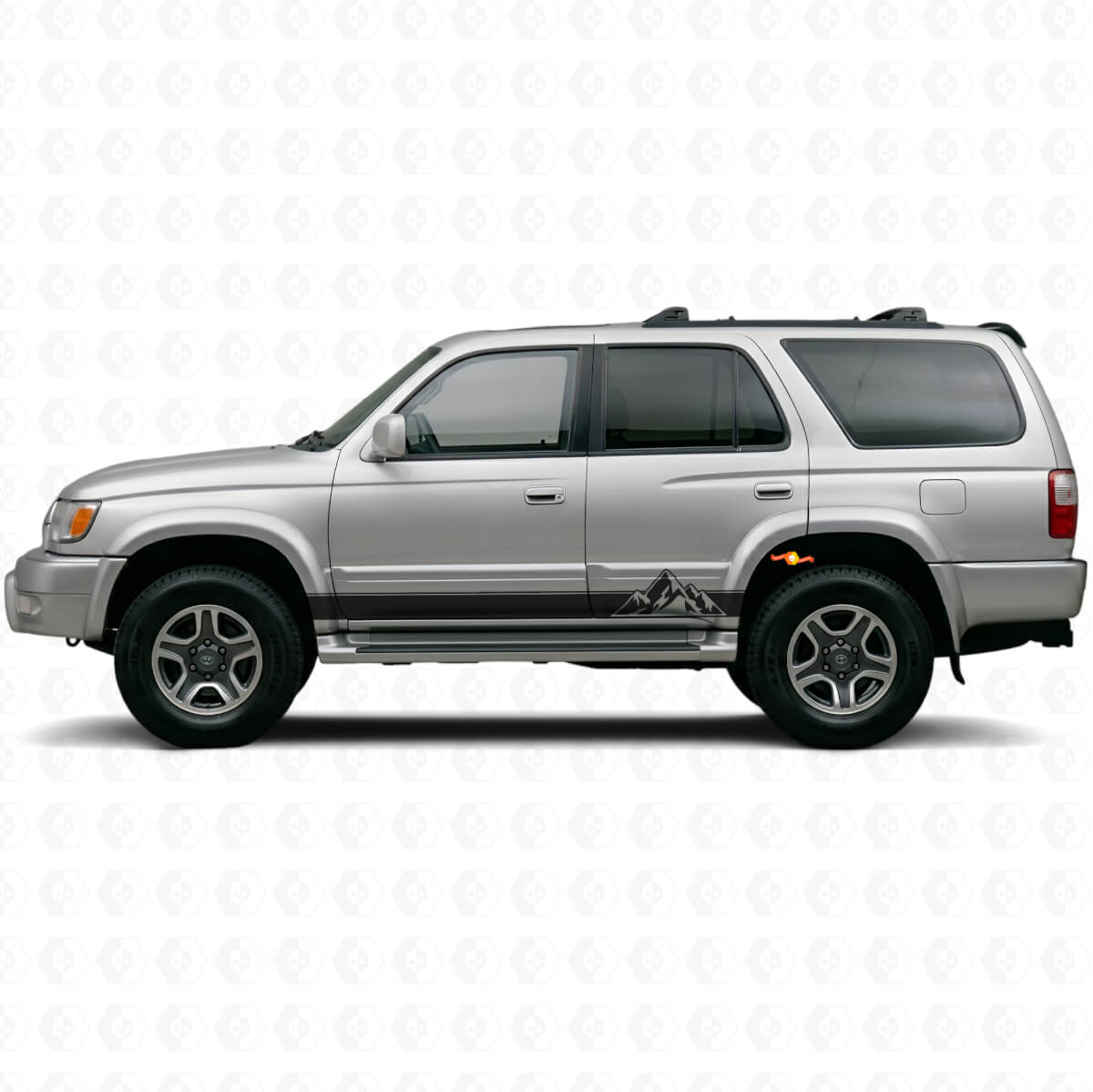 Mountains Wide Stripes Rocker Panel Vinyl Decal for Toyota 4Runner 1995-2002