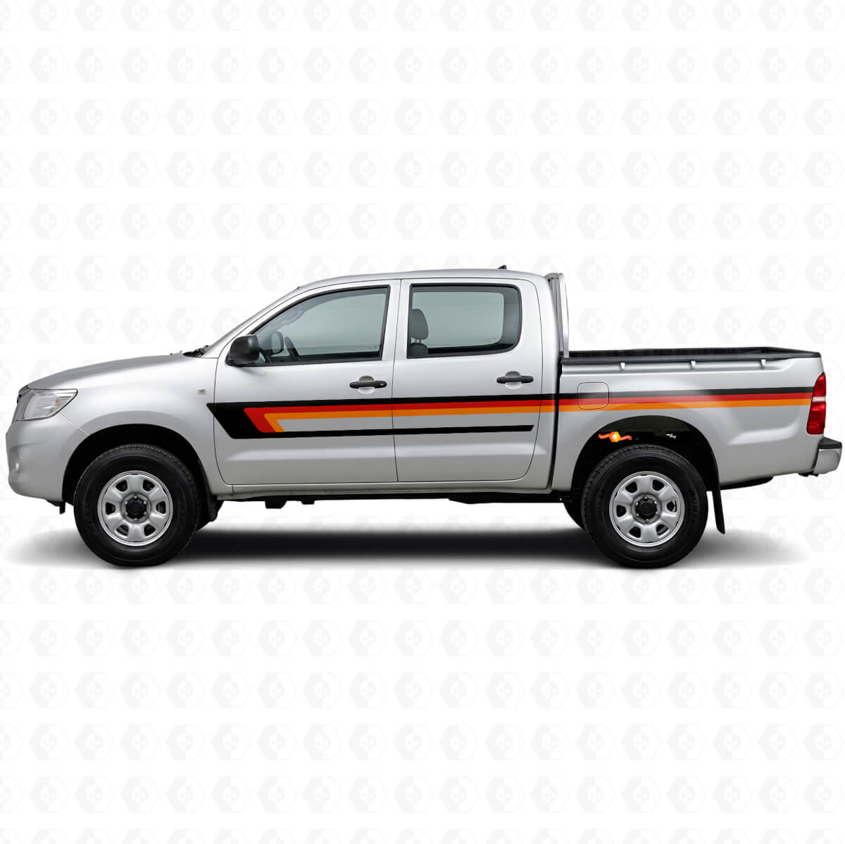 Triple Stripes Door Side Vinyl Decal for Toyota Hilux 2004-2015