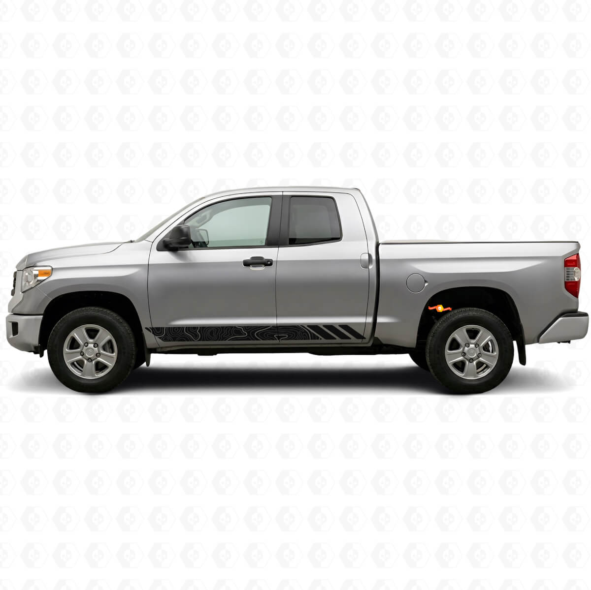 Topographic Style Stripes Doors Vinyl Decal for Toyota Tundra 2007-2021