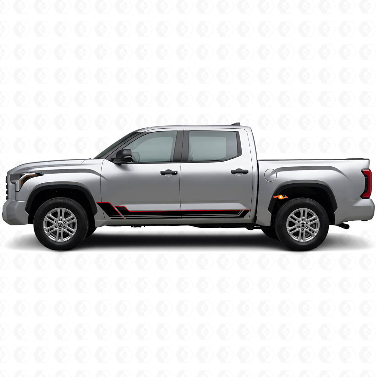 Twin Stripes Rocker Panel Vinyl Decal Kit for Toyota Tundra 2022+