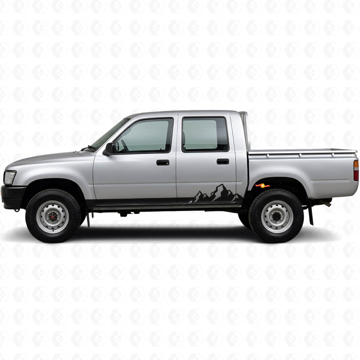 Mountains Thin Stripes Rocker Panel Vinyl Decal for Toyota Hilux 1988-1997