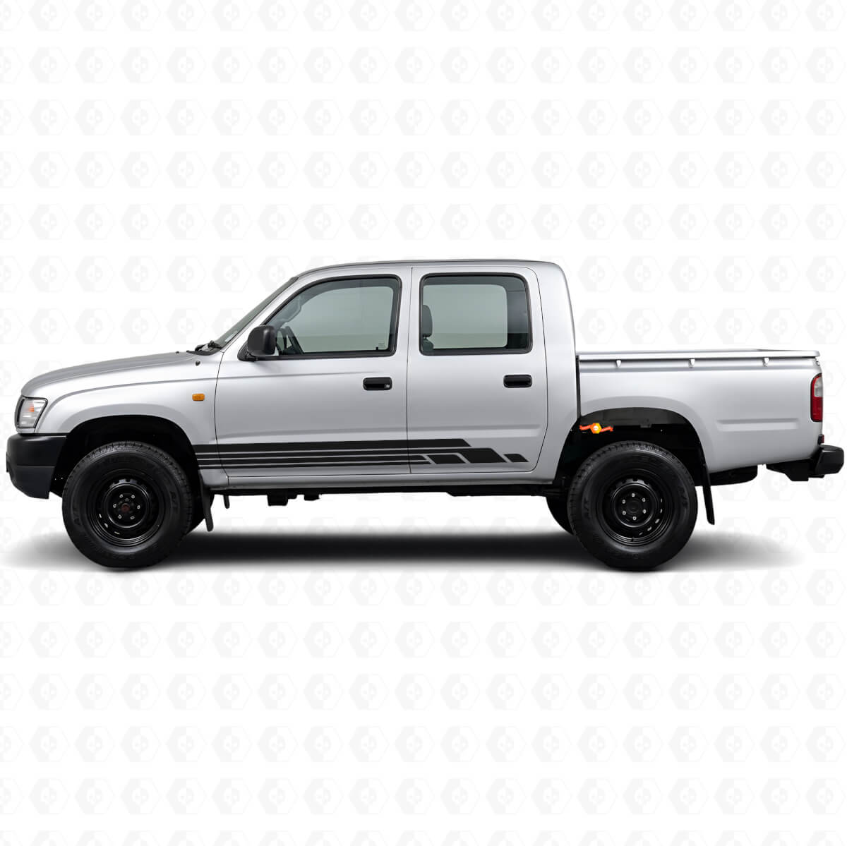 Curved Stripes Rocker Panel Vinyl Decal Kit for Toyota Hilux 1997-2004