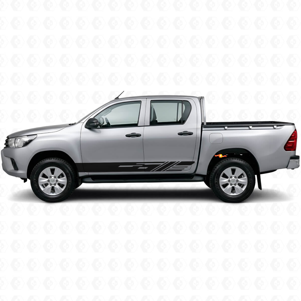 Decorated Stripes Rocker Panel Vinyl Decal for Toyota Hilux 2015+
