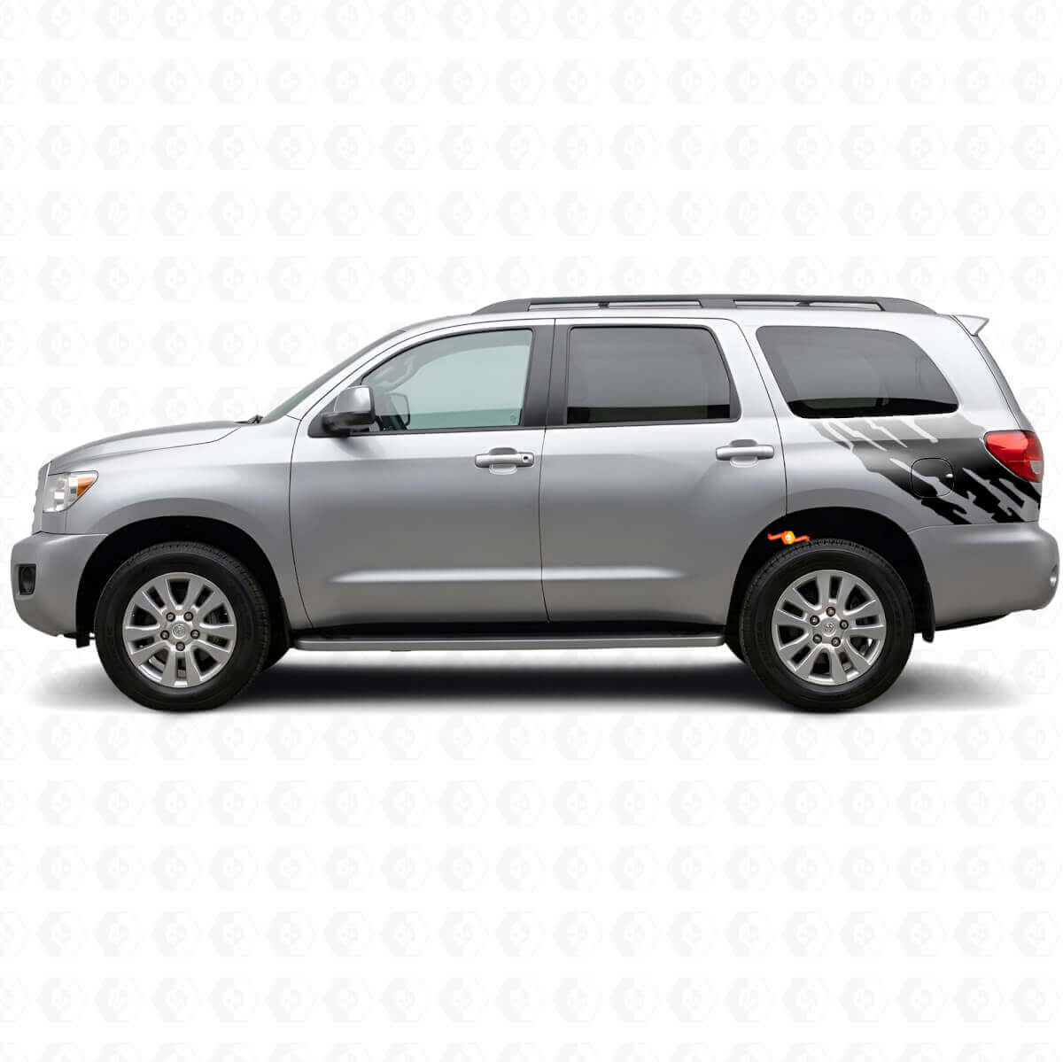 Mud Splash Graphic Rear Side Vinyl Decal for Toyota Sequoia 2007-2022