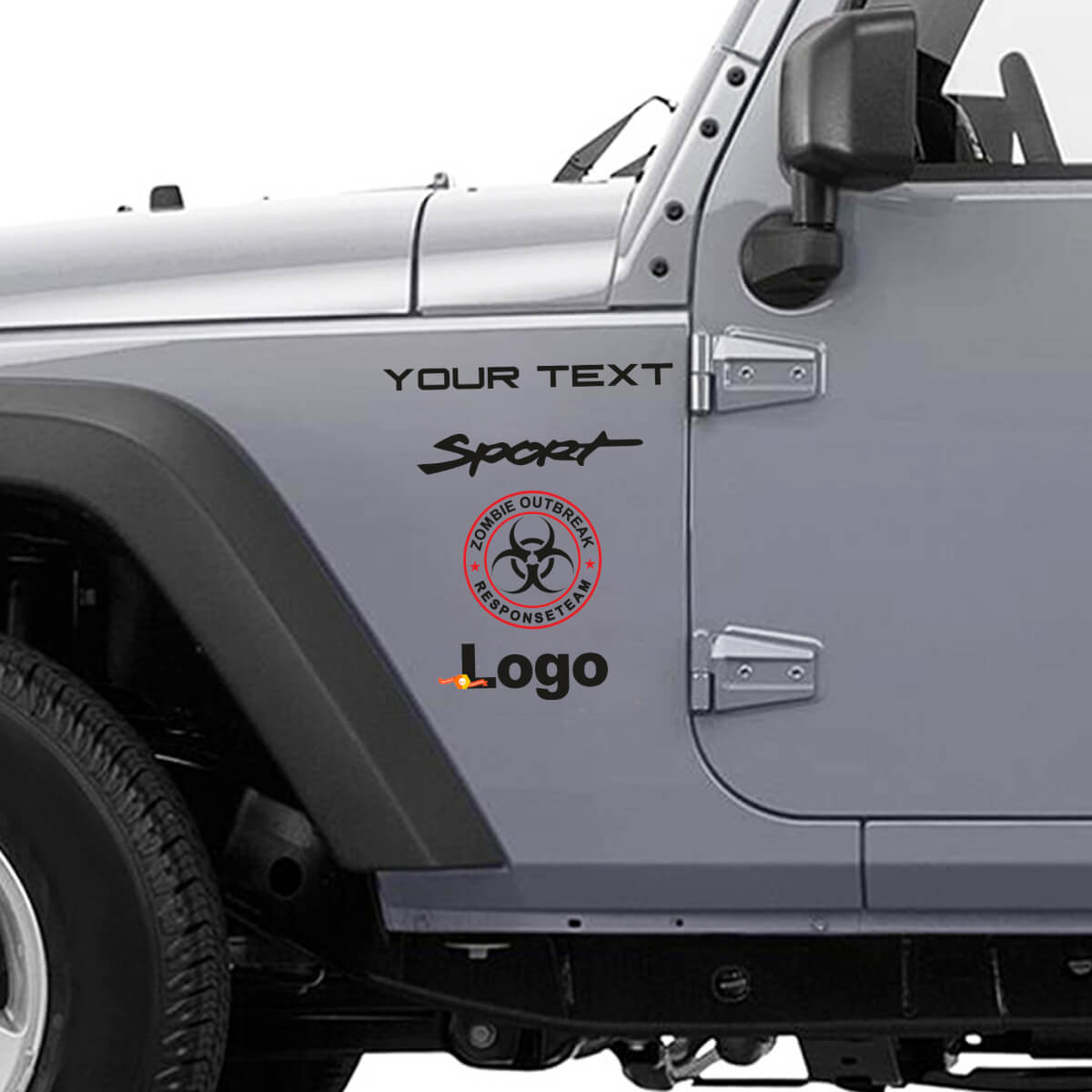 Zombie Outbreak Response Team Vinyl Decal for Jeep Wrangler Rubicon