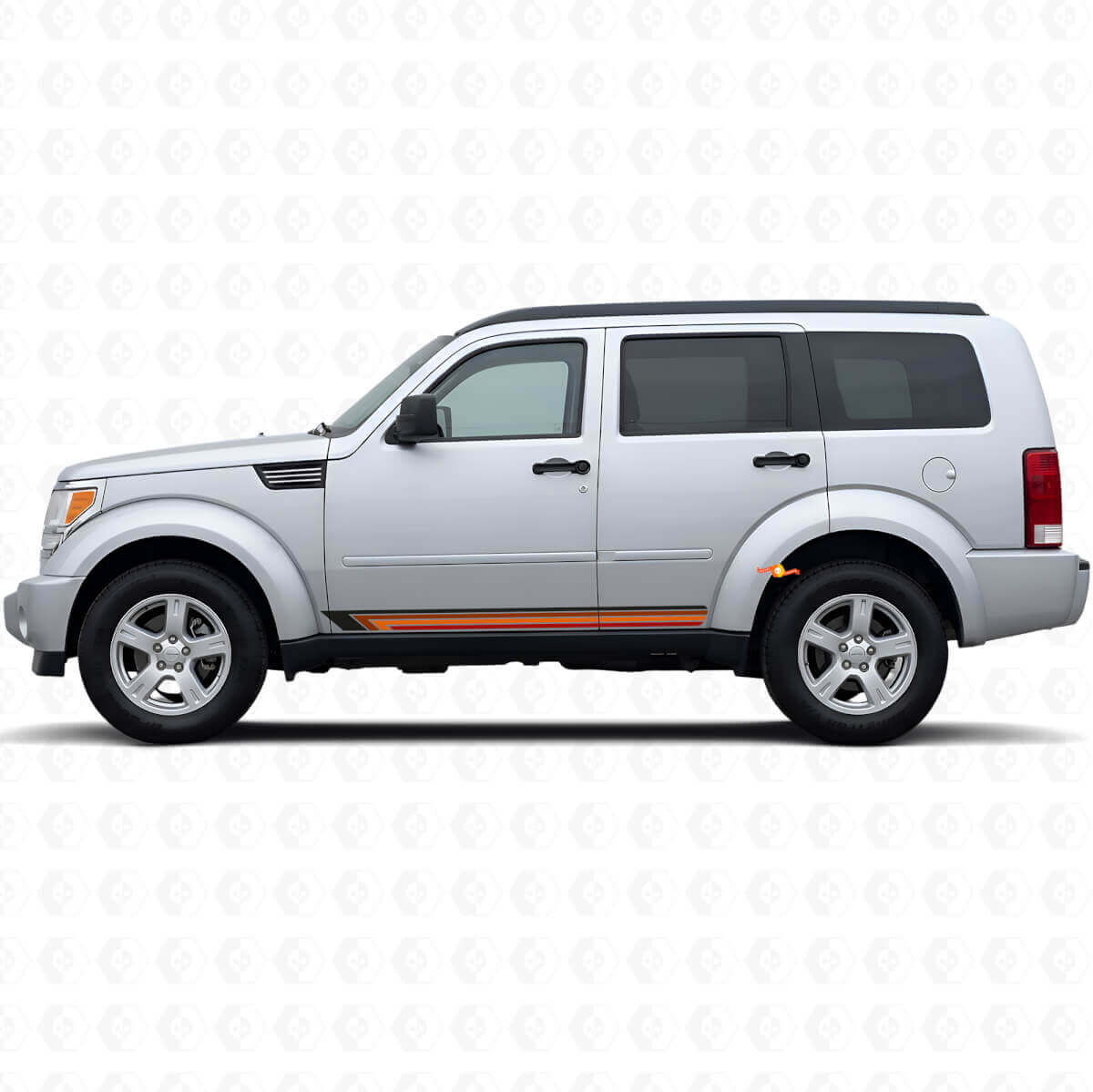 Vintage Straight Stripes Side Vinyl Decal for Dodge Nitro 2007-2011
