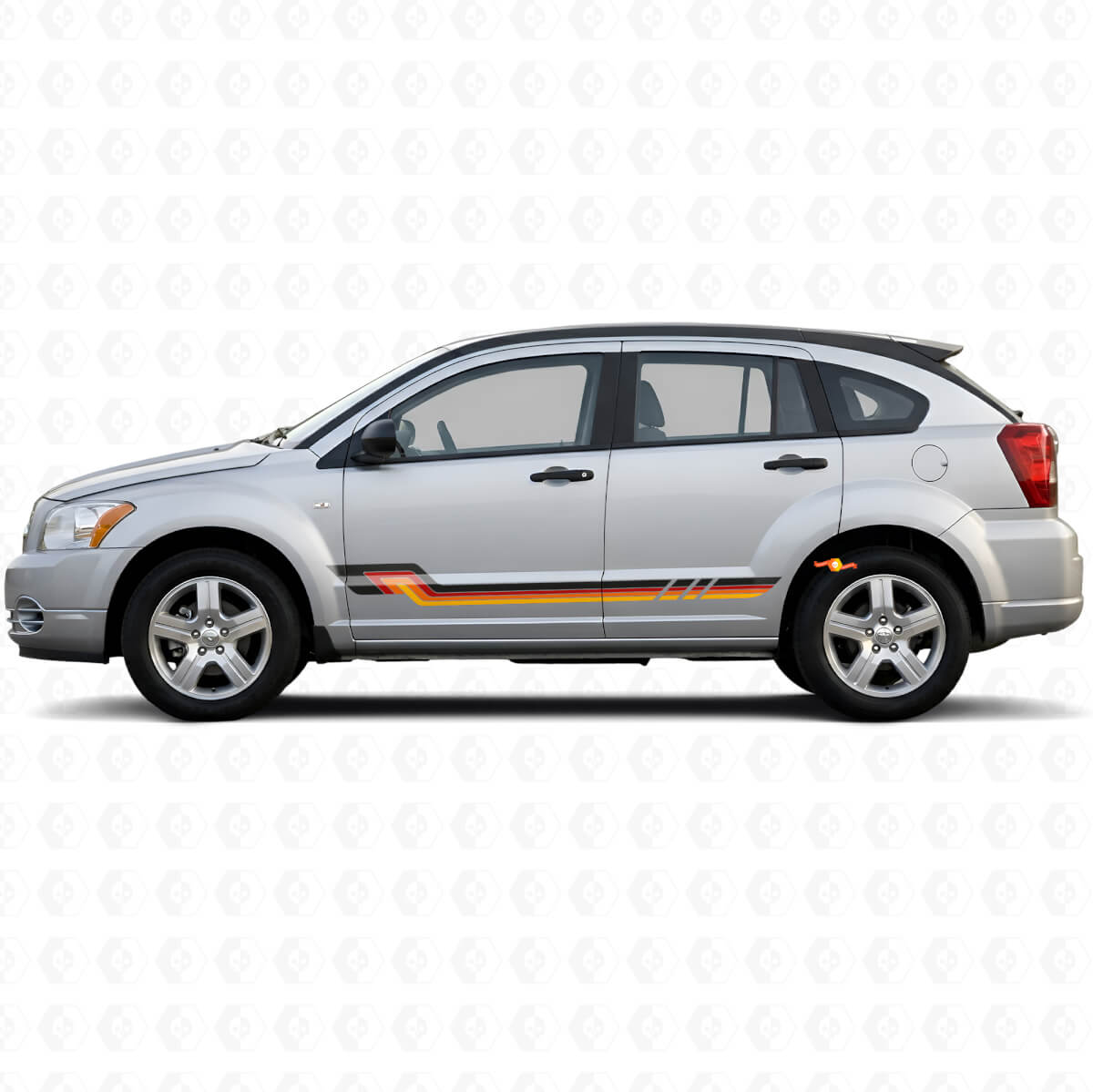 Vinyl-Decal im Vintage-Stil für Seitestreifen Dodge Caliber 2007-2012