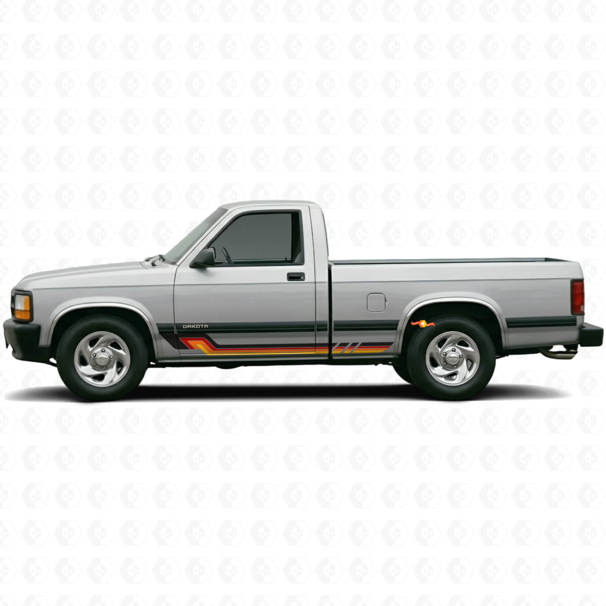 Vintage Style Side Stripes Vinyl Decal for Dodge Dakota 1987-1996