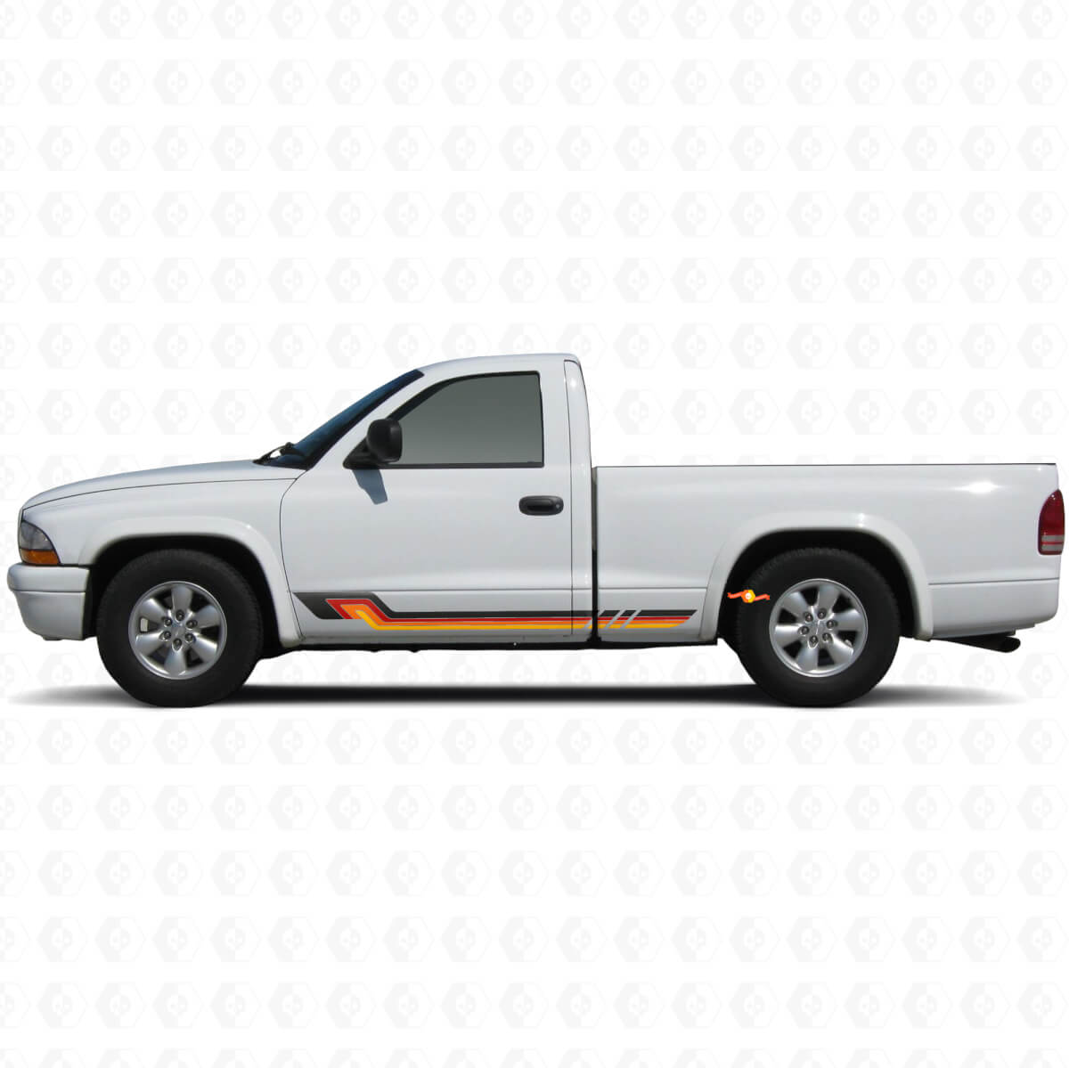 Vintage Style Side Stripes Vinyl Decal for Dodge Dakota 1997-2004