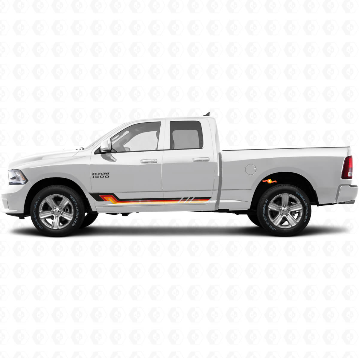 Vinyl Decal Vintage-Style Side Stripes for Dodge Ram 1500 2011-2018