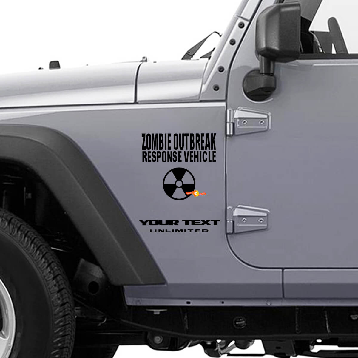 Zombie Outbreak Response Vehicle Vinyl Decal for Jeep Wrangler Rubicon