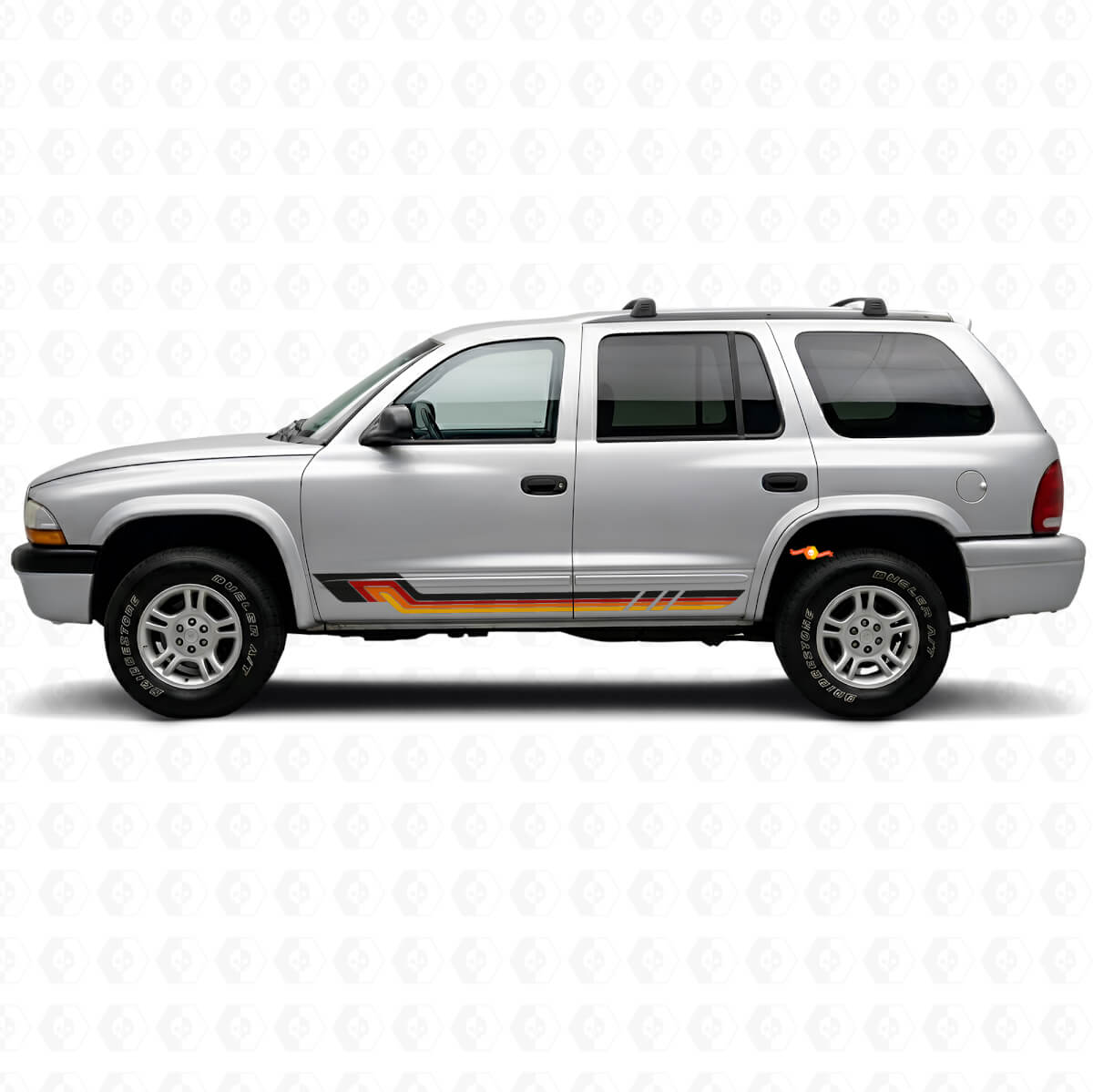 Vinyl-Dekor im Vintage-Stil für Seitstreifen Dodge Durango 1998-2003