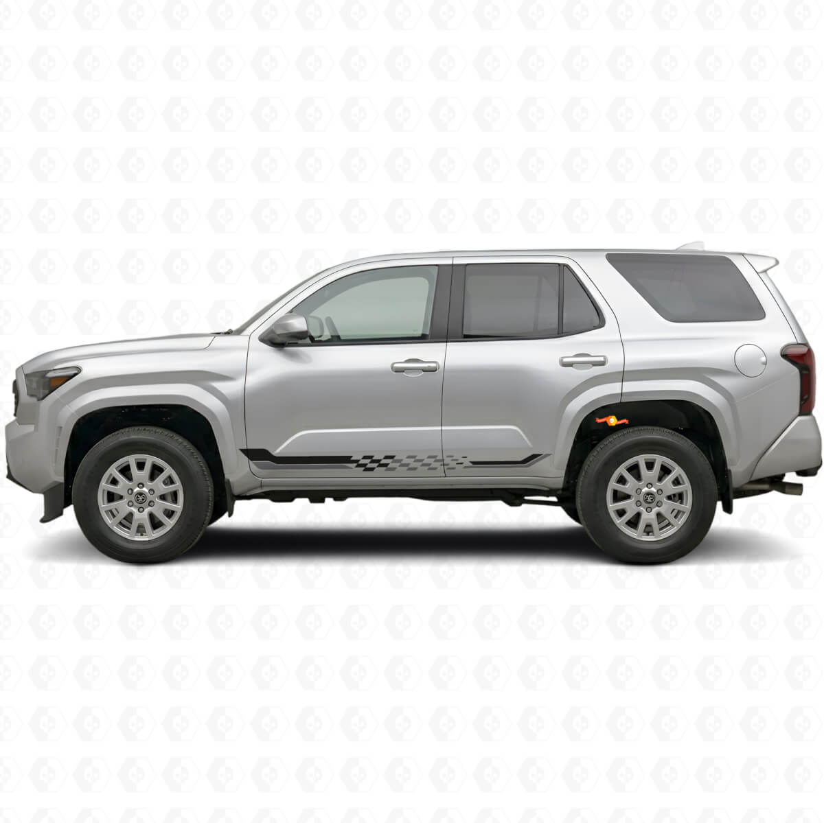Checkered Flag Side Stripes Vinyl Decal for Toyota 4Runner 2024+