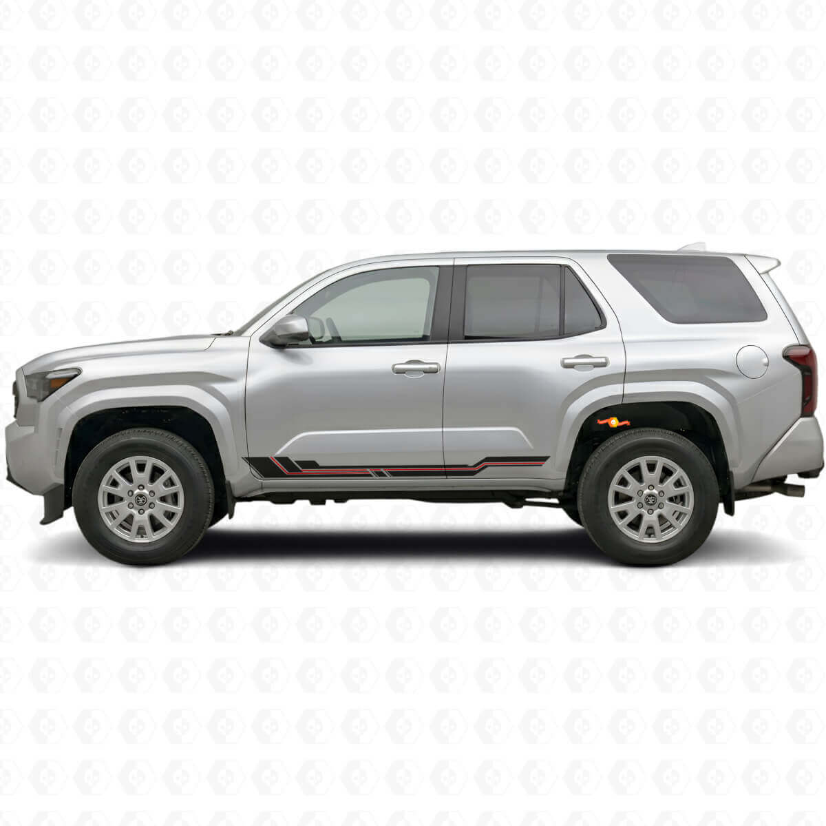 Curved Stripes Rocker Panel Vinyl Decal for Toyota 4Runner 2024+