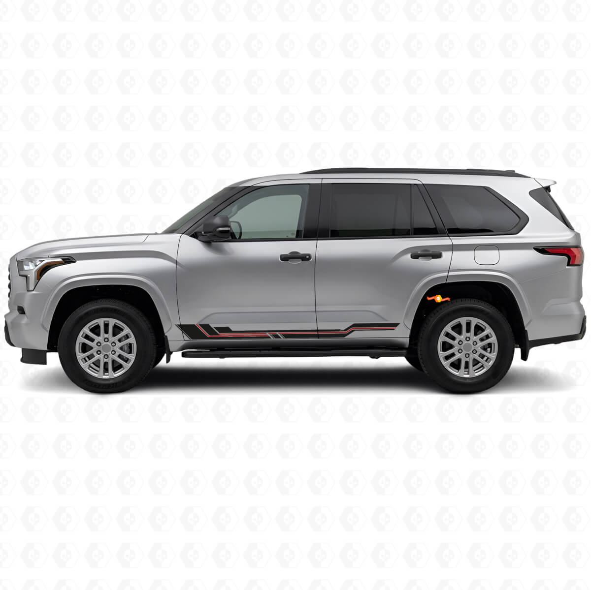 Curved Stripes Rocker Panel Vinyl Decal for Toyota Sequoia 2022+
