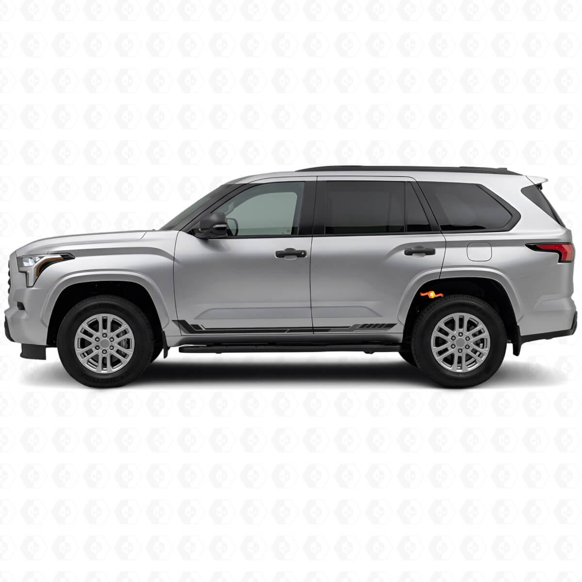 Vinyl decal de bandes latérales style course pour Toyota Sequoia 2022+