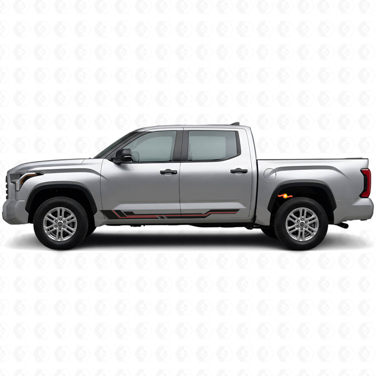 Curved Stripes Rocker Panel Vinyl Decal for Toyota Tundra 2022+