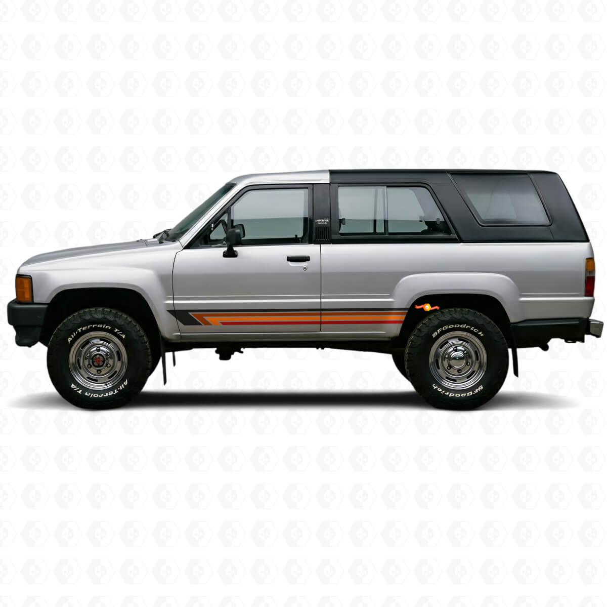 Vintage Straight Stripes Side Vinyl Decal for Toyota 4Runner 1984-1989